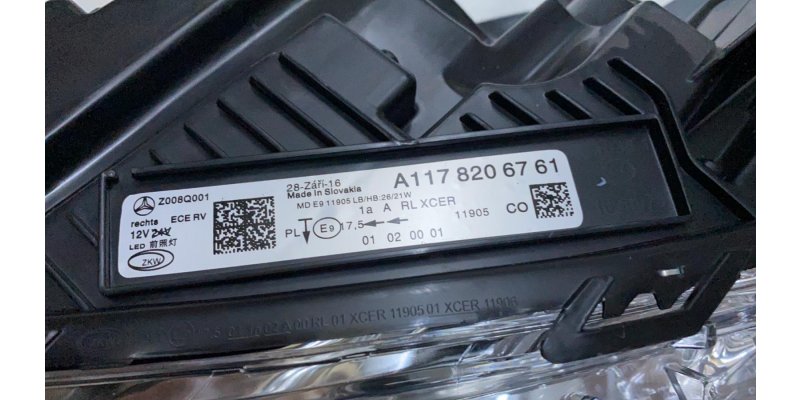 Çıkma MERCEDES W117 CLA MAKYAJLI SOL LED FAR 0010756 Parça